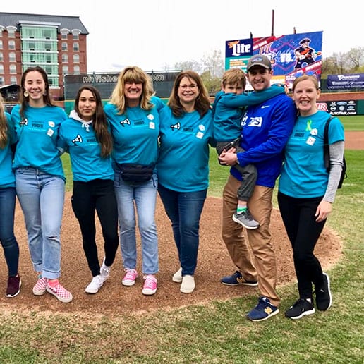 CSOC members at fisher cats square
